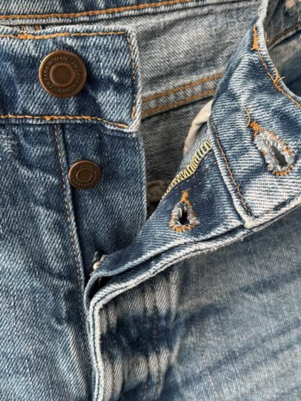 Zara High Rise Button Fly Jeans 8 - Picture 4 of 8